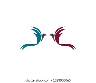 Bird and wing animal logo vector