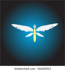 bird wing butterfly, fly like birds concept, vector illustration.