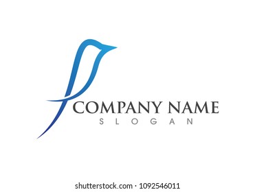 Bird wing Dove Logo Template vector illustration