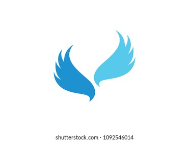 Bird wing Dove Logo Template vector illustration