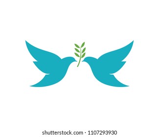 Bird wing Dove Logo Template vector illustration