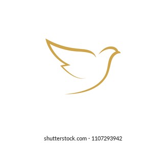 Bird wing Dove Logo Template vector illustration