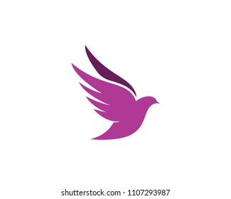 Bird wing Dove Logo Template vector illustration