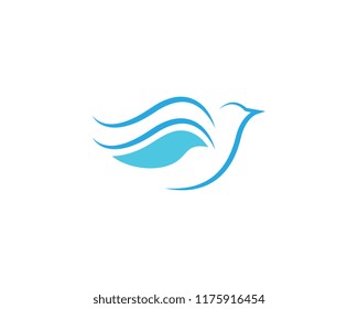 Bird wing Dove Logo Template vector illustration