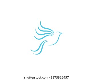 Bird wing Dove Logo Template vector illustration