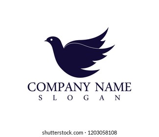 Bird wing Dove Logo Template vector illustration