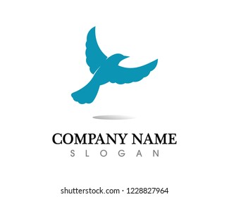 Bird wing Dove Logo Template vector illustration