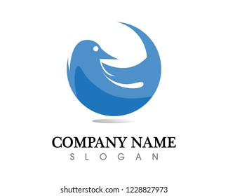 Bird wing Dove Logo Template vector illustration
