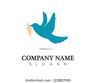 Bird wing Dove Logo Template vector illustration