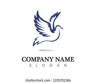 Bird wing Dove Logo Template vector illustration
