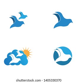 Bird wing Dove Logo Template vector illustration