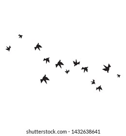 Flock Flying Birds Vector Stock Vector (Royalty Free) 1044477274 ...