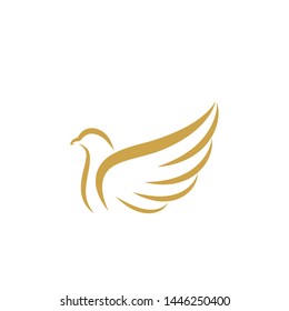 Bird wing Dove Logo Template vector illustration