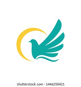 Bird wing Dove Logo Template vector illustration