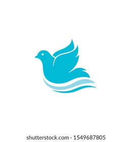 Bird wing Dove Logo Template vector illustration