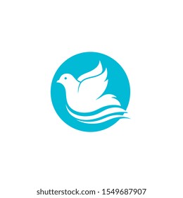Bird wing Dove Logo Template vector illustration