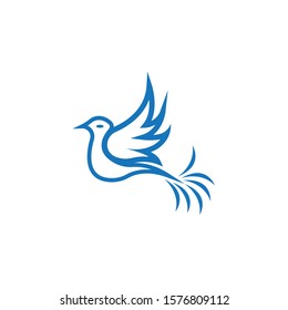 Bird wing Dove Logo Template vector illustration
