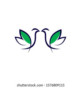 Bird wing Dove Logo Template vector illustration
