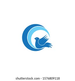 Bird wing Dove Logo Template vector illustration

