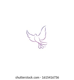 Bird wing Dove Logo Template vector illustration