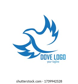 Bird wing Dove Logo Template vector illustration
