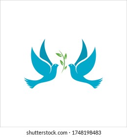 Vogelflügel-Taube-Logo Vorlage, Vektorgrafik