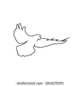 Ilustración vectorial de la plantilla de logotipo de la pala de aves