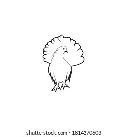 Ilustración vectorial de la plantilla de logotipo de la pala de aves