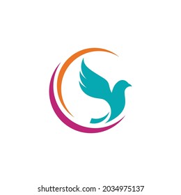 Bird wing Dove Logo Template vector illustration