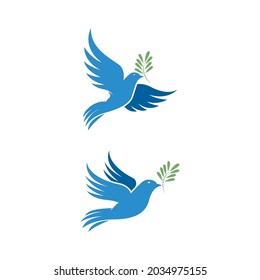 Bird wing Dove Logo Template vector illustration