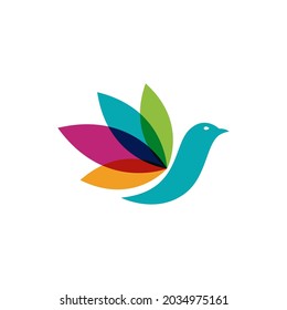 Bird wing Dove Logo Template vector illustration