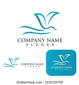 Bird wing Dove Logo Template vector illustration
