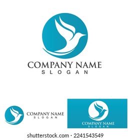 Bird wing Dove Logo Template vector illustration