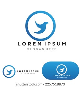 Bird wing Dove Logo Template vector illustration