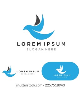 Ilustración vectorial de la plantilla de logotipo de la pala de aves