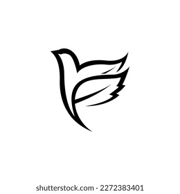 Bird wing Dove Logo Template vector icon illustration design. Suitable for any purpose.