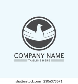 Bird wing Dove Logo Template vector illustration