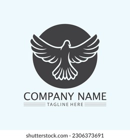 Bird wing Dove Logo Template vector illustration