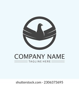 Bird wing Dove Logo Template vector illustration