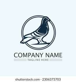 Bird wing Dove Logo Template vector illustration