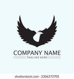 Vogelflügel-Taube-Logo Vorlage, Vektorgrafik