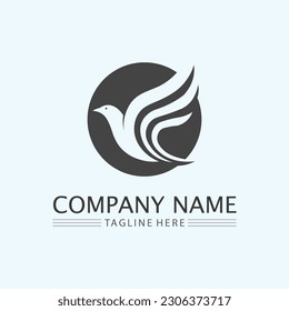 Bird wing Dove Logo Template vector illustration