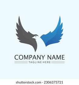 Bird wing Dove Logo Template vector illustration