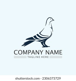 Bird wing Dove Logo Template vector illustration