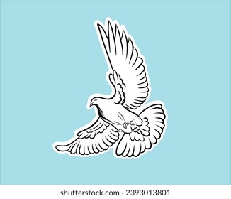 Bird wing Dove Logo Template vector illustration