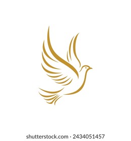Bird wing Dove Logo Template vector illustration
