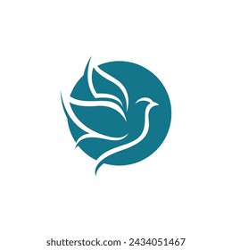 Bird wing Dove Logo Template vector illustration