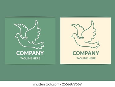 Bird wing dove logo template vector image, Vector of birds(Dove) design Animal, Bird wing Dove icon Template vector illustration