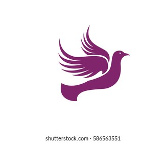 Bird wing Dove Logo Template vector illustration