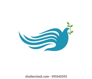 Bird wing Dove Logo Template vector illustration